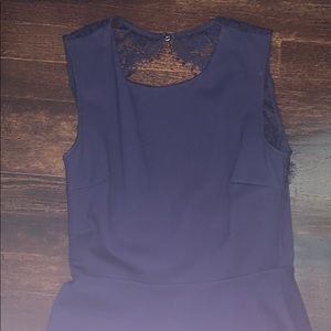Lulus Navy blue lace back mini dress
